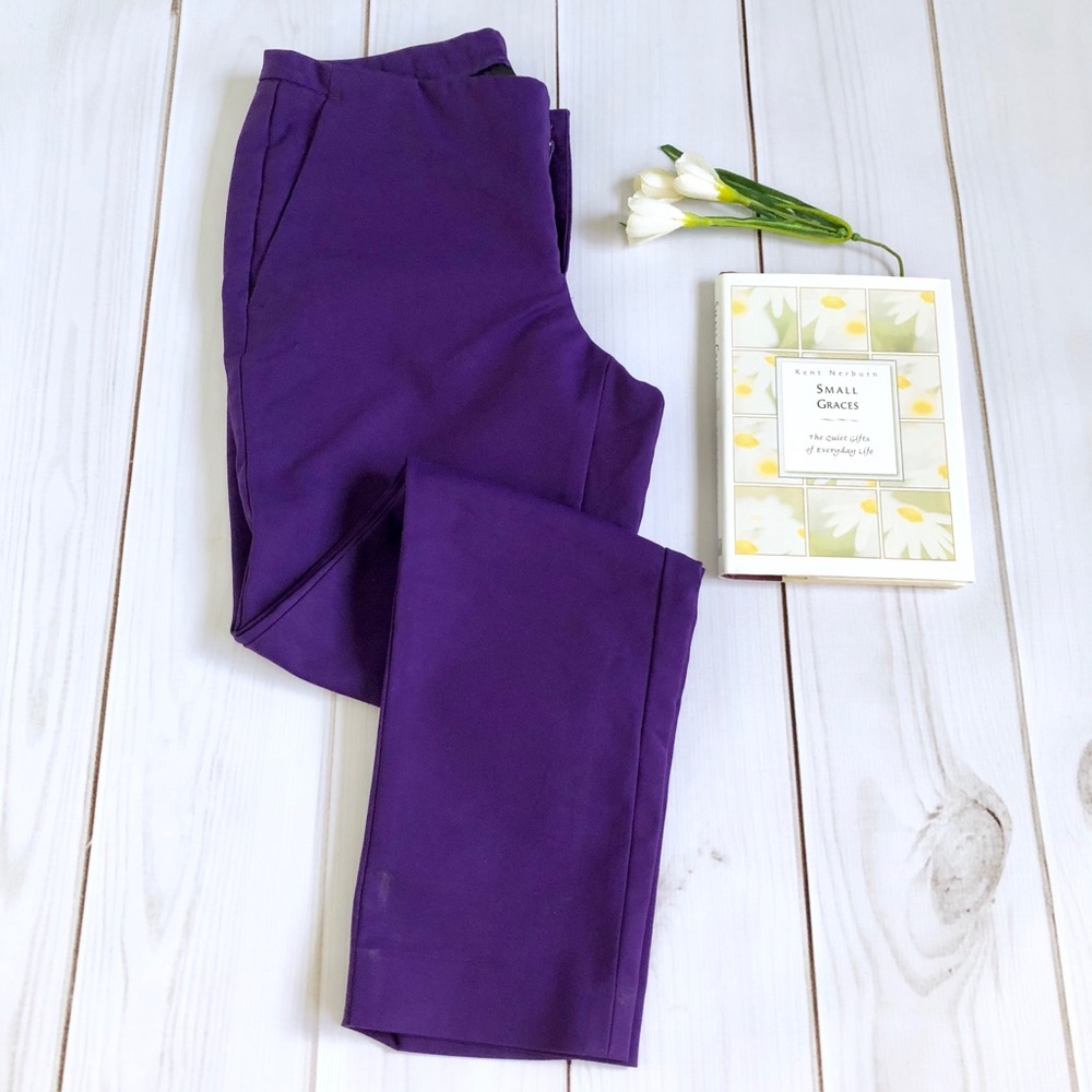 Deep Purple Ankle Length Pants Size 2